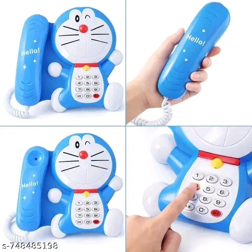 Cartoon Kids Toy Phone with Sound & Keypad | Cute Musical Landline Toy for Children | Fun Learning & Role Play Toy