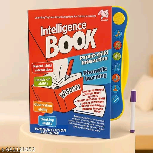 Kids Interactive Talking Study Book – English Letters, Words, Numbers & Phonics Learning Educational Toy for Toddlers