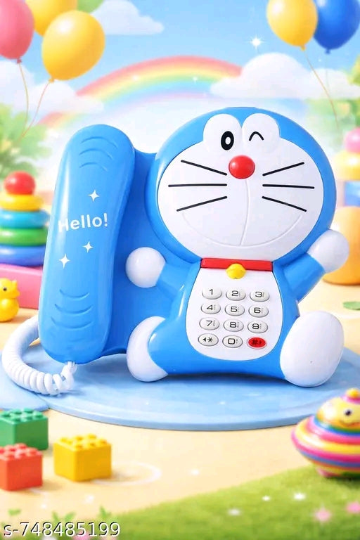 Cartoon Kids Toy Phone with Sound & Keypad | Cute Musical Landline Toy for Children | Fun Learning & Role Play Toy