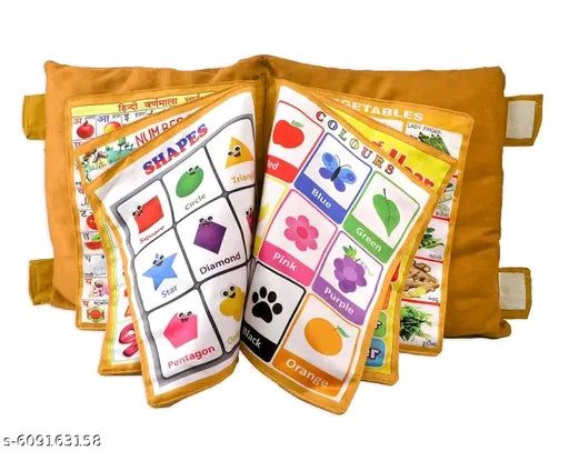 Kids Learning Pillow Book – Soft Washable Educational Cushion Toy for Toddlers (Age 1-5 Years)