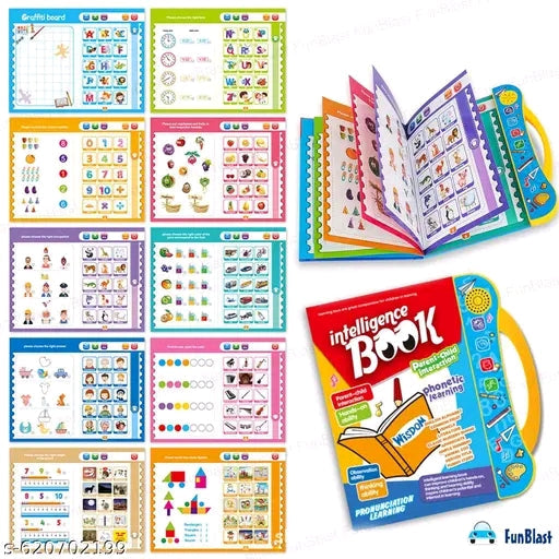 Kids Interactive Talking Study Book – English Letters, Words, Numbers & Phonics Learning Educational Toy for Toddlers