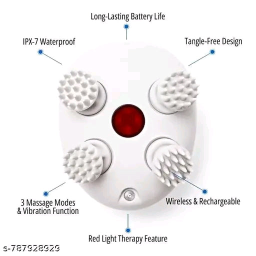 Electric Scalp Massager IPX7 Waterproof – Cordless Head & Hair Massager for Deep Cleaning & Relaxation